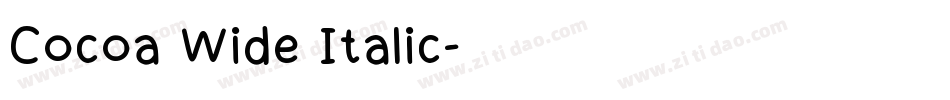 Cocoa Wide Italic字体转换